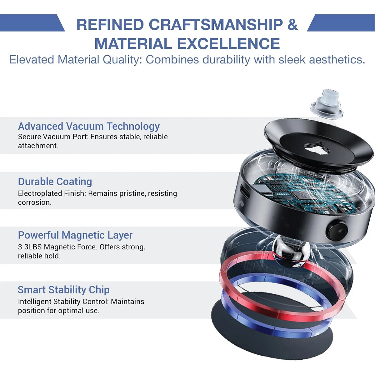 Electric Vacuum Magnetic Suction Cup Car Phone Holder Stand Mount 360° Rotation Electric Vacuum Magnetic Suction Cup Car Phone Holder Stand Mount 360° Rotation