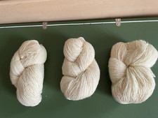 3 Skeins 4.4oz Merino Wool Undyed Yarn Textiles Weaving Knitting Crochet 375gr