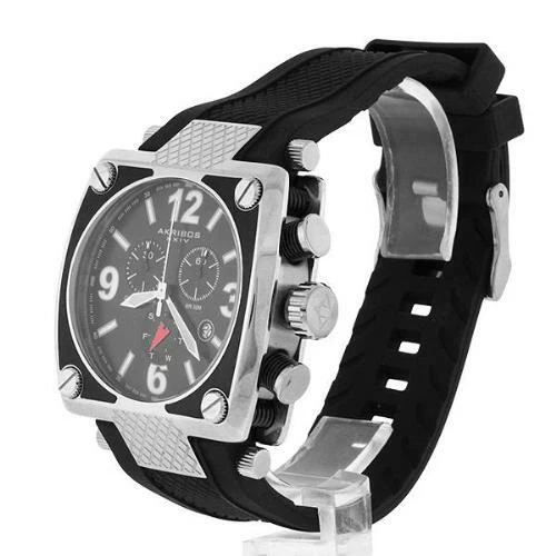 Reloj cronógrafo de cuarzo suizo día/fecha AKRIBOS XXIV AK421BK Conqueror para hombre Foto 2 de 4