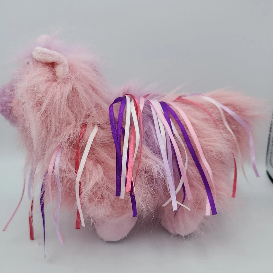 Ganz Webkinz Yorkie Dog Plush Pink Purple Ribbon 10" Yorkshire Terrier Toy - Image 3 of 4