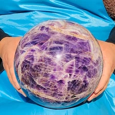 14.85LB Natural Dream Amethyst Ball Quartz Crystal Energy Mineral Specimen Heals