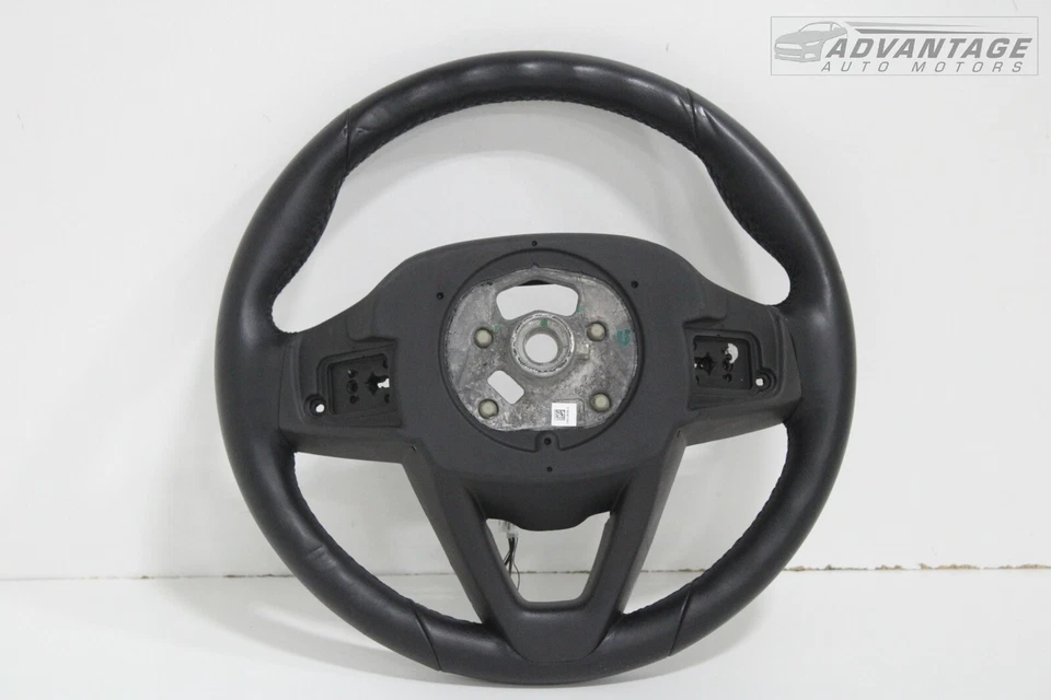 2017-2020 BMW G30 530I XDRIVE FRONT LEFT SIDE STEERING WHEEL BLACK LEATHER OEM - Image 2 of 4