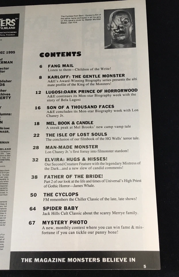 Famous Monsters of Filmland Magazine #210 Nov/Dec 1995 Dracula Dead & Loving It - Image 3 of 3