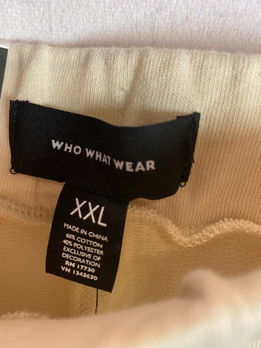 Who What Wear Jogger Pants Size 2XL Women's Beige Mid Waist Drawstring (CAR) - Picture 5 of 8