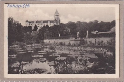 Ansichtskarte Konopiště/Konopischt - Blick auf das Schloss Konopiště - 1947 - Bild 1 von 2