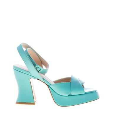 ROBERTO FESTA damen schuhe türkis leder sandale Livia made in Italy absatz 9,5