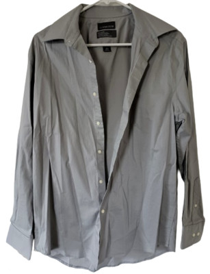 Men's Covington Gray Button Down Shirt Neck 15.5, Sleeve 32