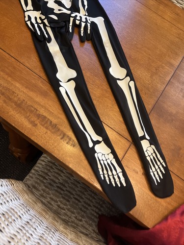 Spirit Halloween Kids Skeleton Costume Bodysuit Medium 10-12 - Picture 2 of 6