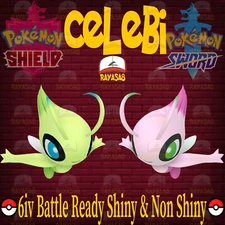 Pokemon Sword & Shield Celebi Mythical 6IV Battle Ready 🌟Shiny🌟 & Non Shiny