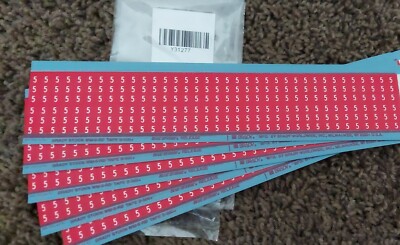 Pack of 5 - Brady WM-5-RD BlueStreak Release Wire Marking Cards. BradyID Y31277