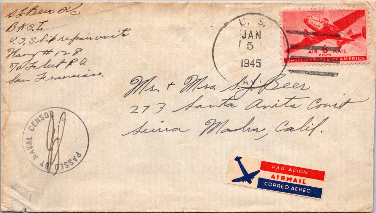 US Ship Repair Unit 1945 - Censor Cover - F71979 | eBay US Ship Repair Unit 1945 - Censor Cover - F71979 | eBay
