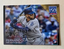 2019 Topps Update 150 Years of Baseball Black /299 Fernando Tatis Jr Rookie RC