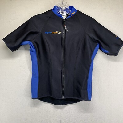 L.L. Bean Women's Hydro Wear Full Zip Jacket Black Short Sleeve Small Polartec