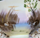 SWAN LAKE SUNSET - NUMBERED! NORCREST TEACUP Bone China Hand Painted ANTIQUE VTG — photo 2