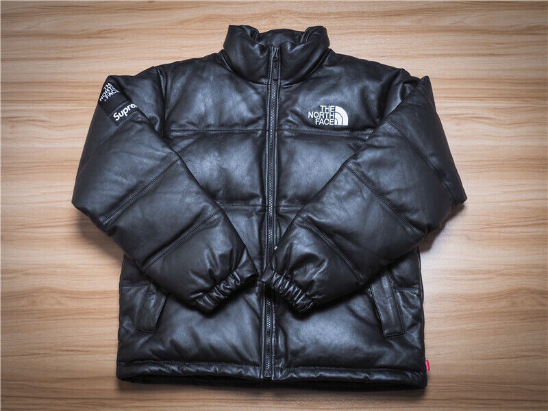 Supreme x The North Face Leather Nuptse Puffer Jacket Black Supreme x The North Face Leather Nuptse Puffer Jacket Black