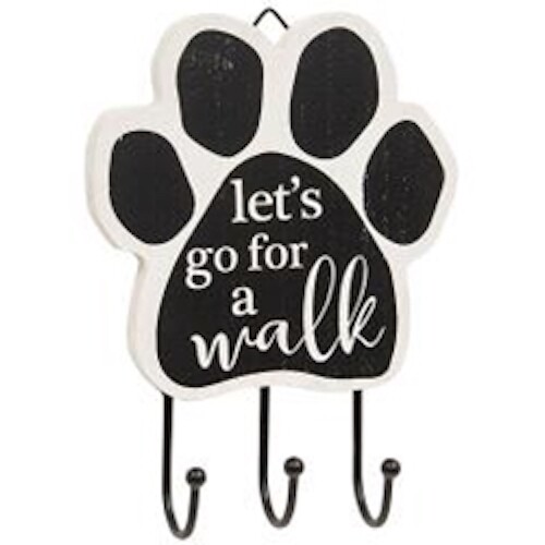 Dog Leash Hook Paw Choice of Styles Farmhouse Distressed