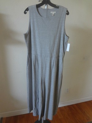 eileen fisher speckled organic cotton jumpsuit
