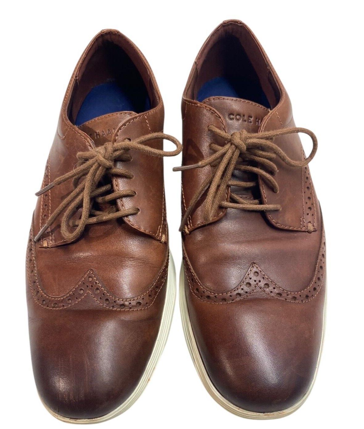 SAOLA Scarpe eleganti casual Oxford Cole Haan Grand OS marrone castagna punta alare da uomo 11 5 M
