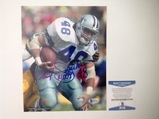 Daryl Moose Johnston Signed Autographed 8x10 Cowboys Photo Beckett BAS COA b