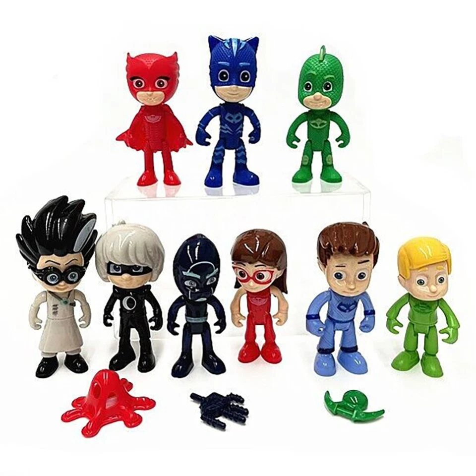 9PCS PJ Masks Cake Topper Decor Action Figures Kids Doll Toy - Bild 3 von 4