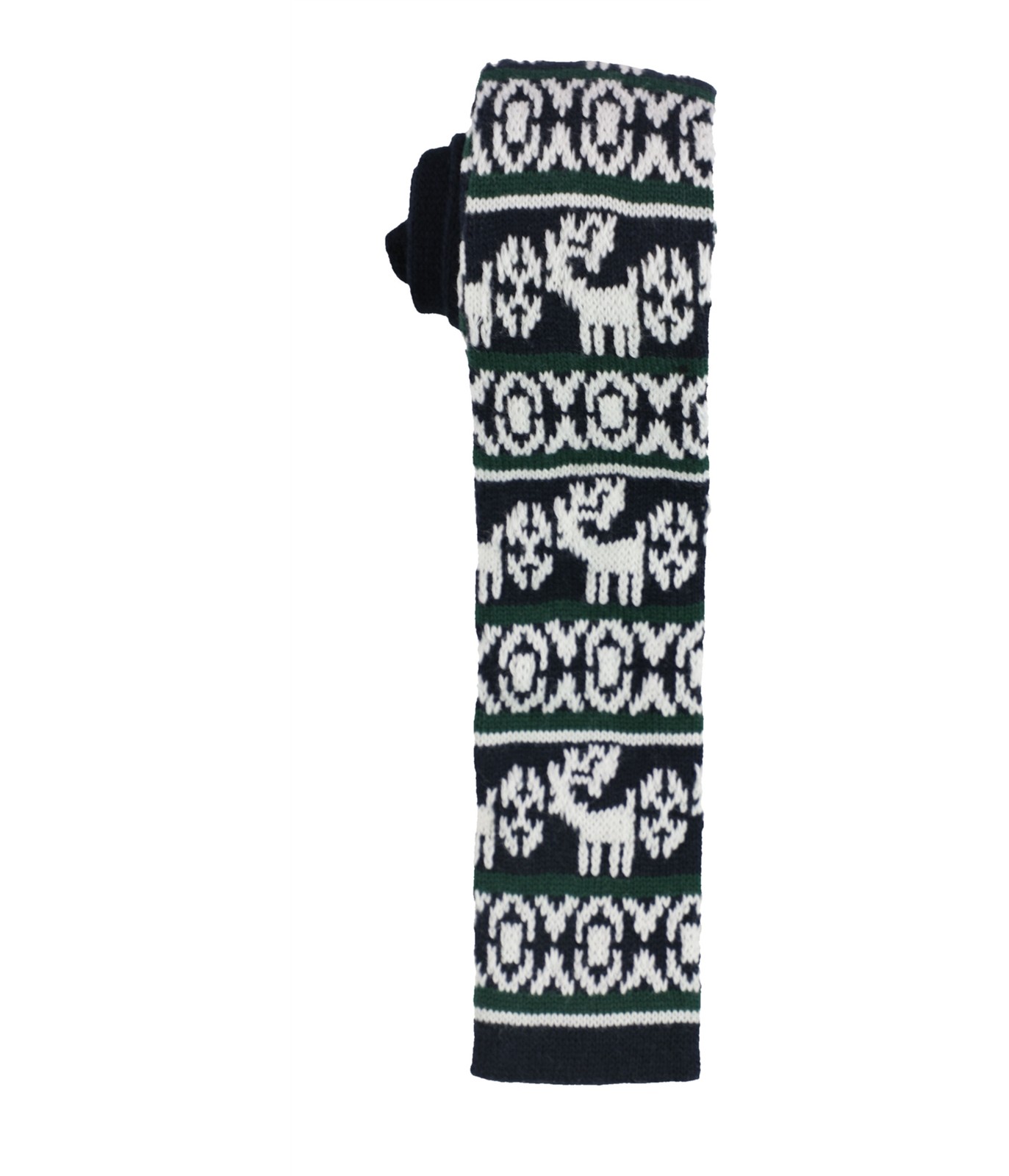 Bar III Mens Reindeer Self-tied Necktie Green One Size 5290₽