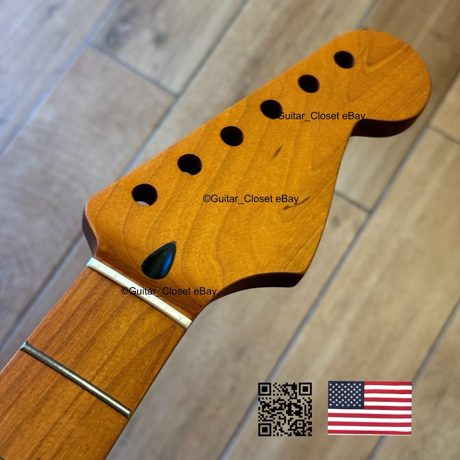 Roasted Maple Strat Neck Nitro Satin Stratocaster Fits Warmoth & Fender SM02gui