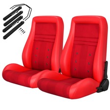 Pair Of Red Racing Bucket Seats With Headrest Obs Style Car Seat For Camaro Pair Of Red Racing Bucket Seats With Headrest Obs Style Car Seat For Camaro