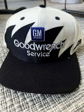 VINTAGE LOGO ATHLETIC DALE EARNHARDT GOODWRENCH SHARKTOOTH SNAPBACK HAT NASCAR