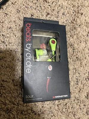 lime green Beats by Dr. Dre Tour2 In-Ear Headphones Wired New In Box