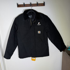 Carhartt Men's Insulated Loose Fit Work Jacket Black Size S Regular Zip