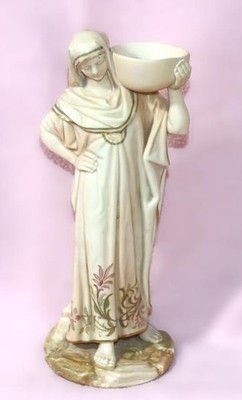Royal Worcester Blush WATER CARRIER Grecian Woman Figurine   #1250 C 1890