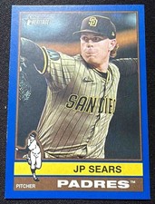 2025 Topps Heritage High Number JP Spears #647 Dark Blue Border SP Padres