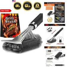 Grill Brush Scraper with Adjustable Handle BBQ Cleaner for Outdoor Grills