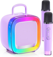 Karaoke Machine for Kids Christmas Limited Girls Ages 3-12 with 2 Light-Up