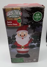 Airblown Inflatable Christmas Santa Gemmy 4 Feet LED w/ Box