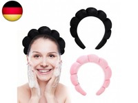2 StüCk Haarband Kosmetik, Damen Spa Weicher Schwamm HaarbäNder Stirnband, Make