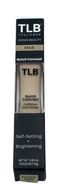 TLB Quick Conceal Caffeine Concealer Ivory 1:00 Cruelty-Free 0.35 Oz Vegan