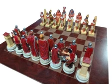 Ancient Egypt Vs Rome Resin Chess Set Figurines NO BOARD