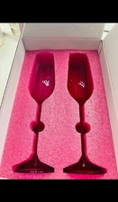 NEW BARBIE Dragon x Barbie Champagne Flutes, Pink Glasses Glassware