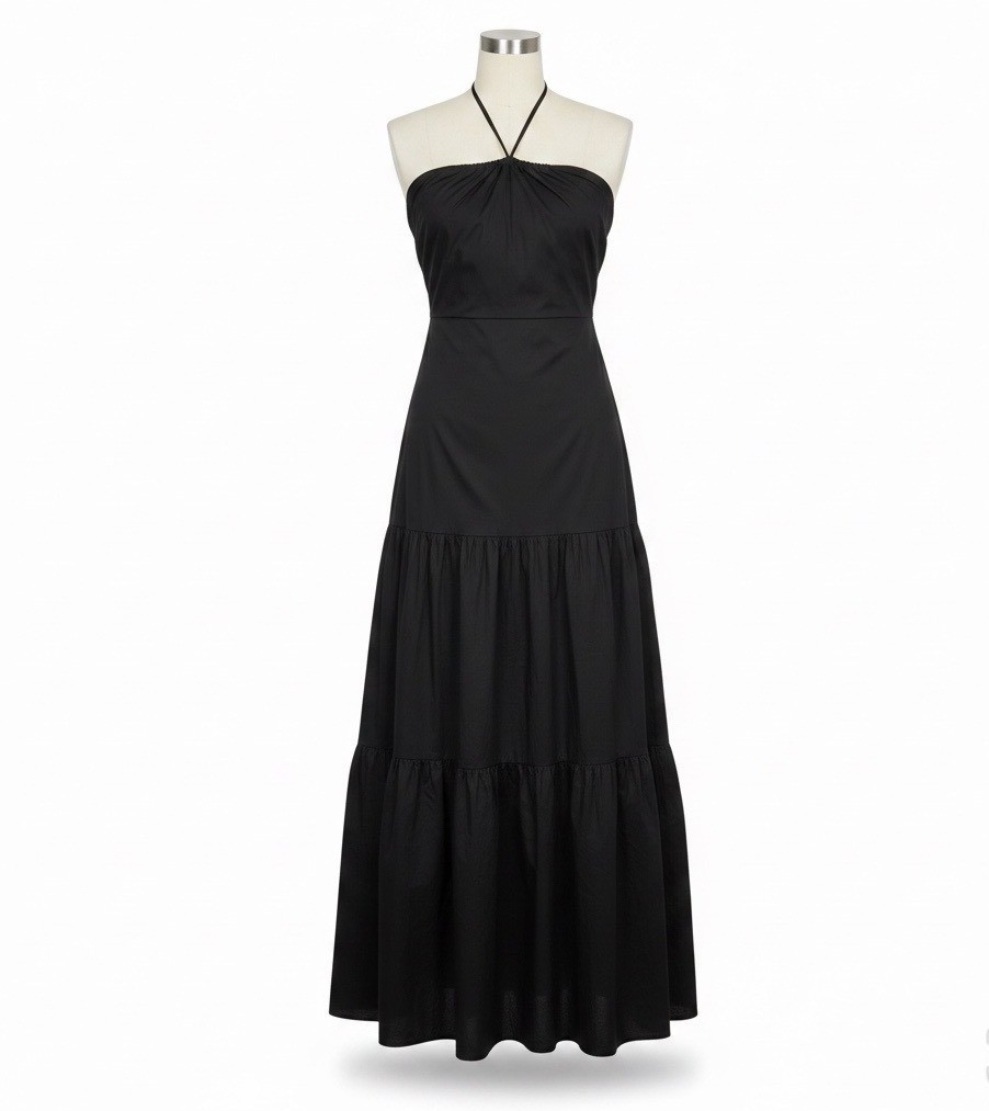 aqua black maxi dress One-shoulder Maxi Gown