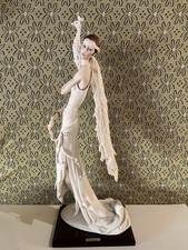 Giuseppe Armani Porcelain Figurine Lady With Peacock, RARE. Beautiful