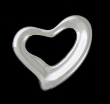 Tiffany  Co Elsa Peretti Italy 925 Sterling Silver Open Heart Buckle