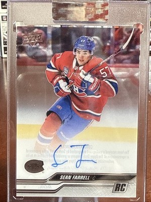 Sean Farrell Montreal Canadians Clear Cut Rookie Auto 