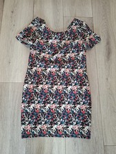 Girls On Film Floral Pattern Short Sleeve Dress Size 10 Holiday Party Evening 