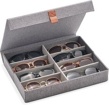 New Sunglasses Organizer Case for Multiple Pairs, Eyeglasses Storage Box Ha
