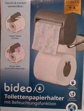bideo Toilettenpapierhalter mit integrierter Befeuchtungsfunktion grau