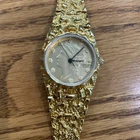 Vintage Gruen Men's Lady Liberty Coin Wrist Watch Nugget Band Working