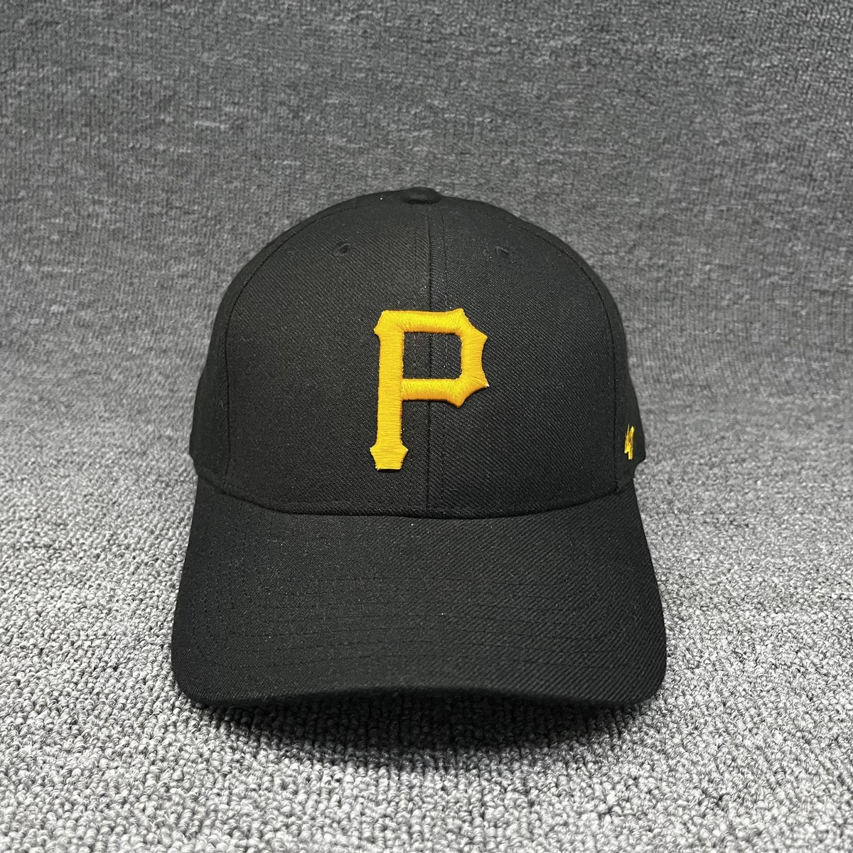 Pittsburgh Pirates '47 MVP Hat Black Yellow MLB Adjustable Hook-and-Loop Cap NEW