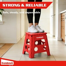 Goldblatt 12.5" Folding Step Stool 2-Pack,Lightweight,Portable,300 lbs Capacity
