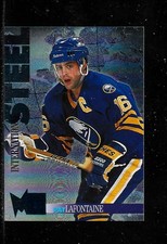 1995-96 Skybox/Fleer Metal Hockey-Pat LaFontaine-# 11-International Steel-NM/NM+